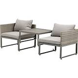 OutSunny Patio Dining Sets OutSunny 2 Rattan Patio Dining Set