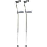 Crutches & Canes Loops PAIR PVC Wedge Handled Aluminium Elbow Crutch Single Height Adjustment