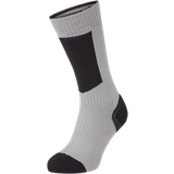 Sealskinz waterproof sock Sealskinz Runton Waterproof Cold Weather Hydrostop Mid Length Socks - Grey/Black/Yellow