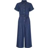 Shirt Collar Jumpsuits & Overalls Yumi Denim Jumpsuit - Blue