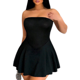 Slim Dresses Shein SXY Women'S Off-Shoulder Short Dress With Ruffle Hem