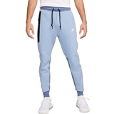 Organic - Organic Fabric Trousers & Shorts Nike Sportswear Tech Fleece Men's Joggers - Light Armoury Blue/Ashen Slate/White