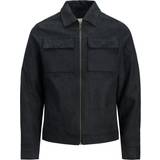 Leather Jackets - Men - S Jack & Jones Rocky Payton Faux Leather Jacket - Black/Jet Black