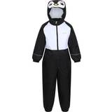 Bomber jackets - Fleece Lined Regatta Kid's Mudplay III Waterproof Puddle Suit - Black Penguin