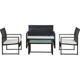 Outdoor Essentials 4 Piece KD Outdoor Lounge Set, 1 Table incl. 2 Chairs & 1 Sofas