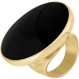 Black Rings C W Sellors King's Coronation Hallmark Large Round Ring - Gold/Black