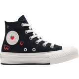 Canvas Children's Shoes Converse Kid's Chuck Taylor All Star EVA Lift Platform Y2K Heart High Top - Black/Vintage White