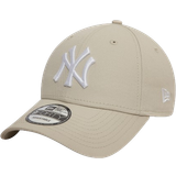 Beige - Men Headgear New Era Caps New York Yankees League Essential Stone 9FORTY Adjustable Cap - Cream