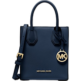Michael Kors Mercer Extra Small Pebbled Leather Crossbody Bag - Navy