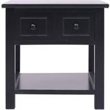 vidaXL Paulownia Black Small Table 39.9x39.9cm