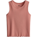 H&M Ribbed Vest Top - Light Rust Red (1228782002)
