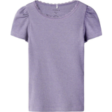 Modal T-shirts Children's Clothing Name It Regular Fit T-shirt- Heirloom Lilac
