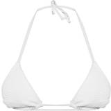 PrettyLittleThing Mix & Match Crinkle Triangle Bikini Top - White