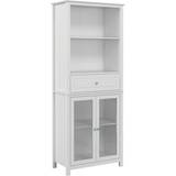 White Cabinets Homcom Kitchen Cupboard White Storage Cabinet 74x181.5cm