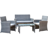 Dunelm Cancun Outdoor Lounge Set, 1 Table incl. 2 Chairs & 1 Sofas