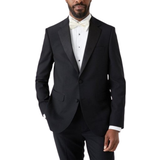 Burton Slim Fit Tuxedo Suit Jacket - Black