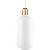 Normann Copenhagen Amp White/Brass Pendant Lamp 11.2cm