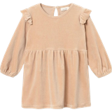 Lil'Atelier Baby Velour Dress - Nougat
