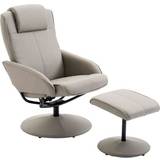 Faux Leathers Furniture Homcom Adjustable Grey Armchair 98cm 2pcs