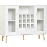 White Cabinets Homcom Kitchen Cupboard White Sideboard 100x80cm