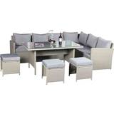 Metal Patio Dining Sets Garden & Outdoor Furniture Outdoor Living Knutsford Patio Dining Set, 1 Table incl. 2 Sofas