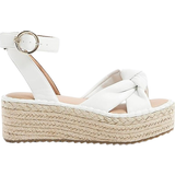 Faux Leather Low Shoes River Island Wide Fit Knot - White