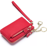 Coin Pockets Coin Purses Women's Minimalist Pouch Small Coin Card Wallet - Red