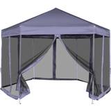 vidaXL Hexagonal Pop-Up Tent 3.1x3.6m