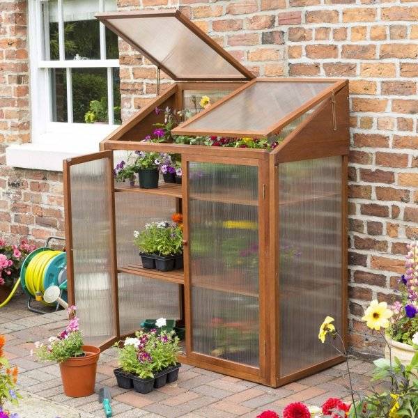 Rowlinson Hardwood Mini Greenhouse 