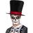 Smiffys Day of the Dead Top Hat Black