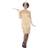 Smiffys Flapper Costume Gold with Long Dress