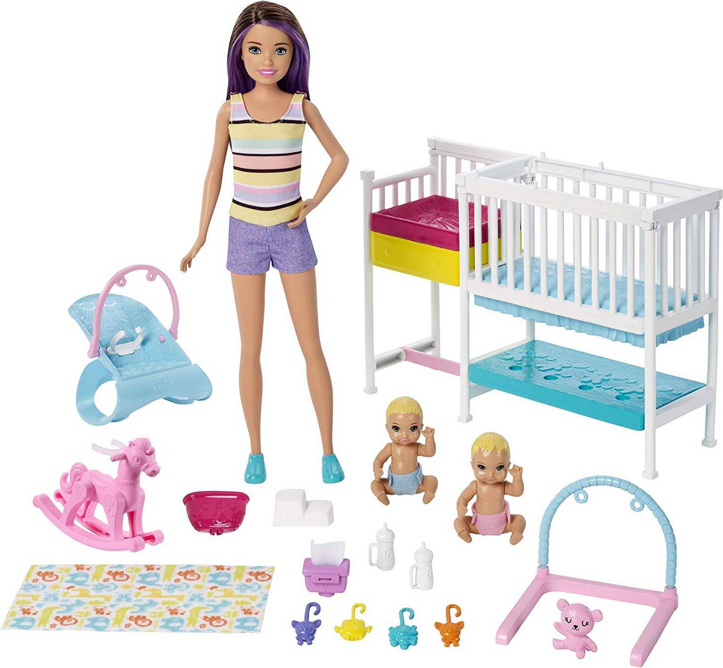 Barbie Skipper Babysitters Inc Nap N Nurture Nursery Dolls & Playset GFL38