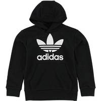adidas trefoil hoodie black