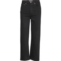 ribcage straight ankle jeans black