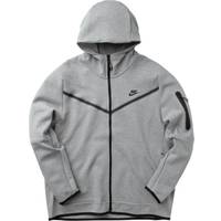 grey and black tech fleece hoodie