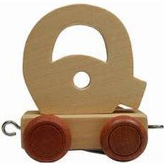 Bino Toy Vehicles Bino Wooden Train Letter Q