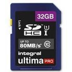 SDHC Memory Cards Integral UltimaPro SDHC UHS-I U1 80MB/s 32GB