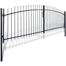 vidaXL Double Door Fence Gate with Spear Top 400x175cm