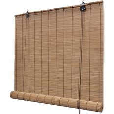 Brown Roll-Up Blinds vidaXL Bamboo 100x160cm