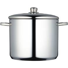 Silver Stockpots KitchenCraft MasterClass Stainless Steel with lid 14 L 30 cm