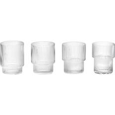 Grey Glasses Ferm Living Ripple Drinking Glass 20cl 4pcs