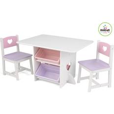 Kidkraft Furniture Set Kidkraft Heart Table & Chair Set with Pastel Bins