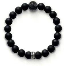 Adjustable Size - Men Bracelets Thomas Sabo Rebel At Heart Bracelet - Silver/Black
