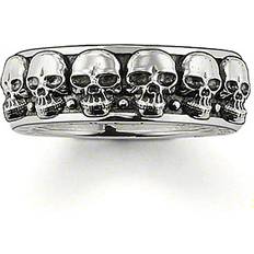 Men - Silver Rings Thomas Sabo Skull Ring - Silver/Black