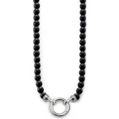 Obsidian Necklaces Thomas Sabo Rebel At Heart Necklace - Silver/Obsidian