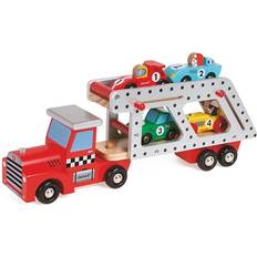 Janod Toy Cars Janod F1 Racing Cars Lorry