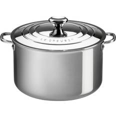 Le Creuset Stockpots Le Creuset Signature Stainless Steel Round with lid 6.6 L 24 cm