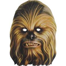 Brown Facemasks Fancy Dress Rubies Chewbacca Star Wars Mask