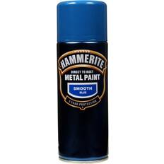 Hammerite Blue Paint Hammerite Direct to Rust Smooth Effect Metal Paint Blue 0.4L