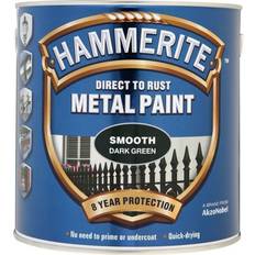 Hammerite Green Paint Hammerite Direct to Rust Smooth Effect Metal Paint Green 0.25L